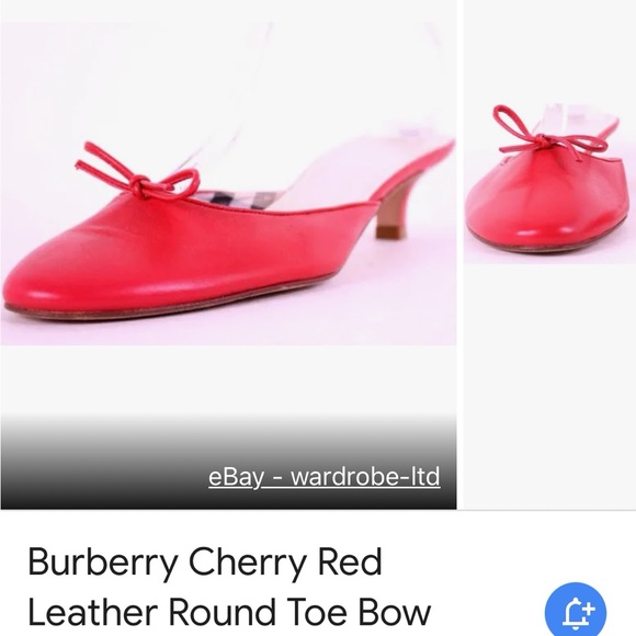 Burberry Mules - Red - Picture 1 of 5